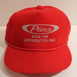 Vintage trucker cap Pierce apparatus inc red snap back